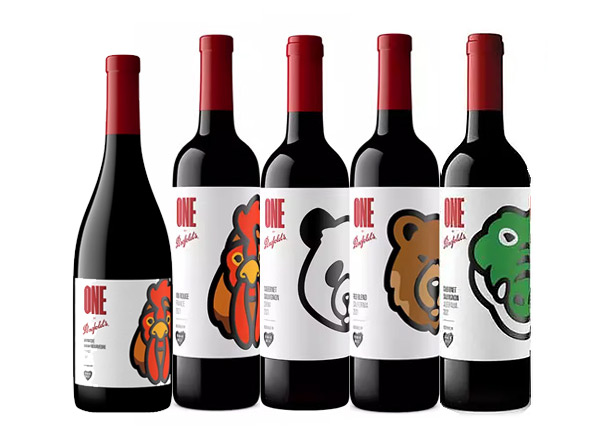 附近回收奔富红酒奔富一号1号Penfolds ONE潮流联名Human Made中国熊猫加州棕熊法国雄鸡澳洲鳄鱼行情价格