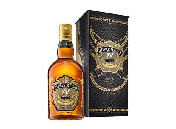 附近芝华士15年回收Chivas Regal XV Balmain巴尔曼联名限定版700ml苏格兰调配型威士忌洋酒行情价格