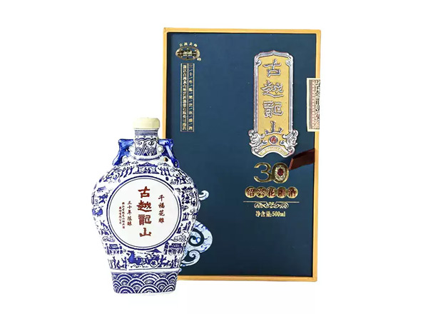 附近黄酒回收古越龙山黄酒千福花雕三十年陈酿绍兴花雕酒500ml礼盒装