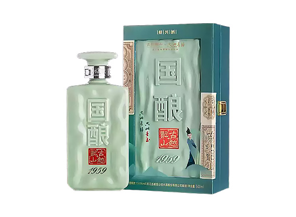 附近古越龙山黄酒回收国酿1959青玉只此青绿联名款二十年陈酿黄酒礼盒