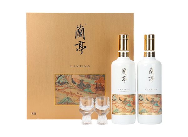 附近会稽山兰亭黄酒回收国潮兰亭500ml*2礼盒装