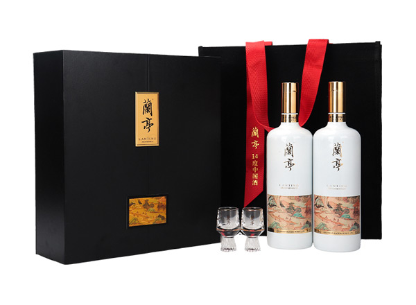 附近会稽山兰亭黄酒回收兰亭二十年陈酿1L*2礼盒装行情价格